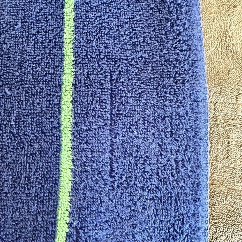 VTG Ralph Lauren Large Towel Polo Striped Blue Green Yellow Red 36